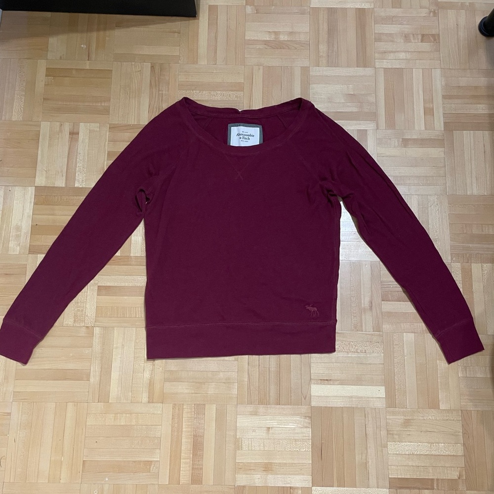 Abercrombie & Fitch Vintage Burgundy Long Sleeve Top